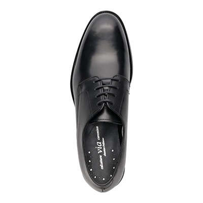 ヴィア カミーノ via cammino 外羽根プレーントウ ビジネスシューズ  VC7002 BLACK 25.0
