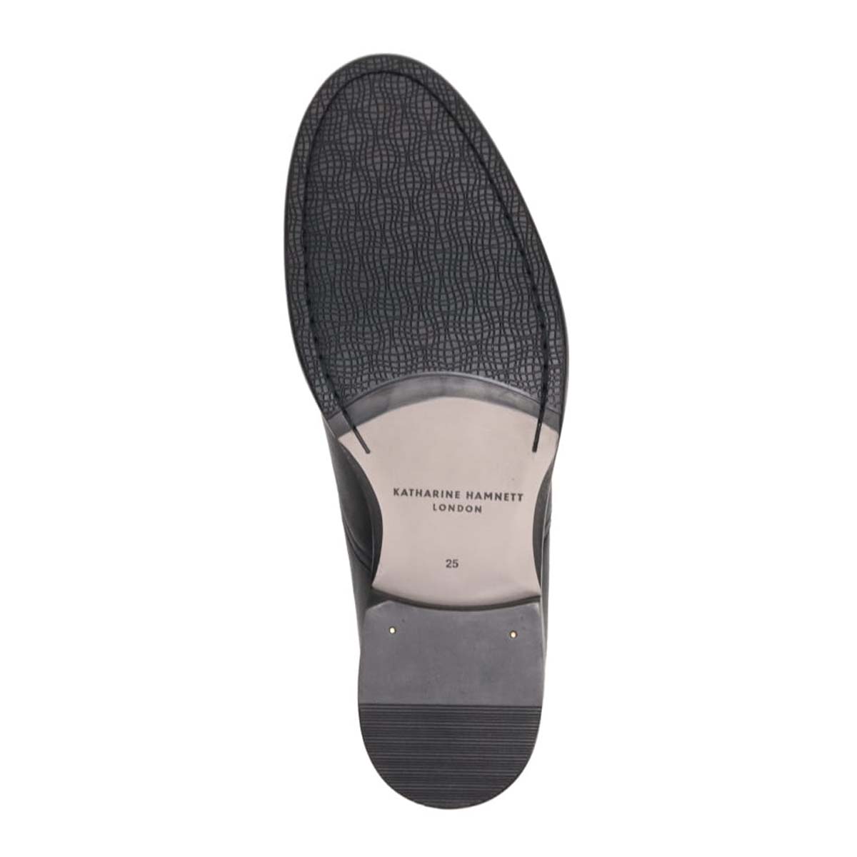 キャサリンハムネットロンドン KATHARINE HAMNETT LONDON ストレートチップサイドエラスティックスリッポンシューズ　34022 BLACK 25.0