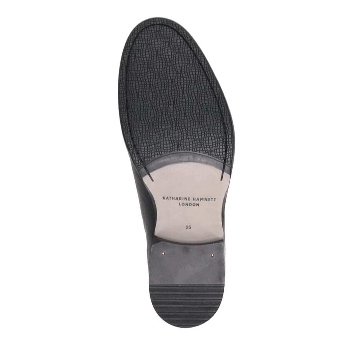 【極美品】キャサリンハムネットロンドン　レザースニーカー　ブラック　25.5 KATHARINE HAMNETT LONDON サイドバックルレザースニーカー