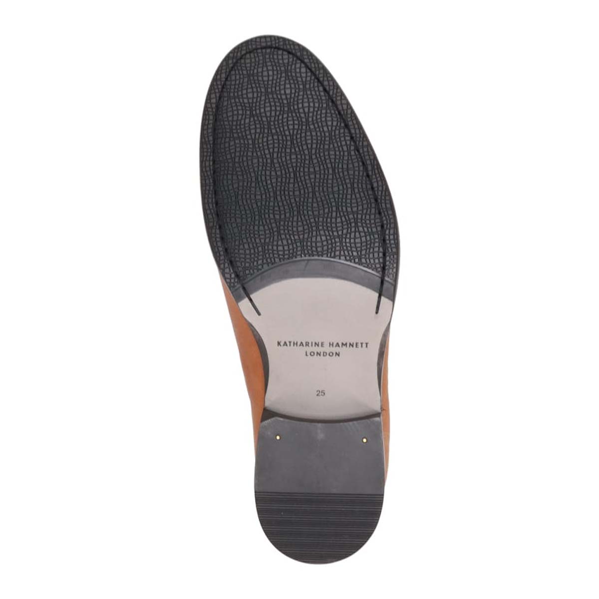 キャサリンハムネットロンドン KATHARINE HAMNETT LONDON  レースアップレザースニーカー　34023 CAMEL 25.0