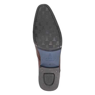 LANVIN COLLECTION　異素材ミックスサイドエラスティックスリッポンシューズ　83491 BROWN 25.0