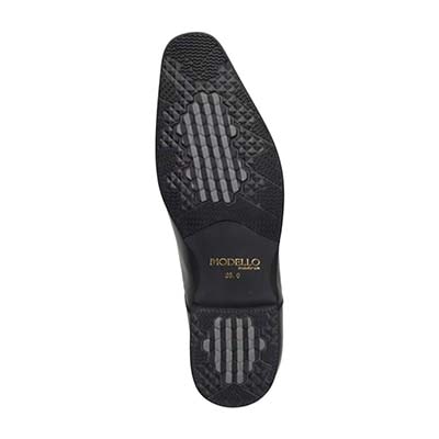 モデロ MODELLO 4ｃｍ４時間防水 内羽根ストレートチップドレスシューズ　DM1607H BLACK 25.0