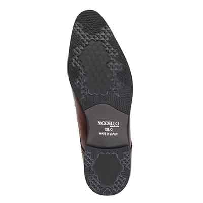 【GORE-TEX】モデロ MODELLO 「リカバリーインソール」搭載で指圧効果により血行をよくする。外羽根プレーントゥビジネスシューズ　DM5531GR BROWN 25.0