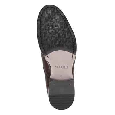 モデロ MODELLO 「Recovery Shiatsu Insole」搭載で指圧効果により血行をよくする。サイドゴア カジュアルスリッポンビジネスシューズ　DM5534XR D-BROWN 25.0