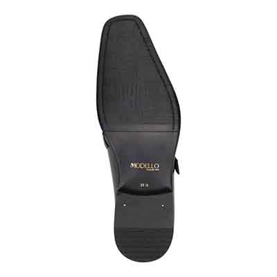 モデロ MODELLO  キップレザーのモンクストラップ ドレスシューズ　DM5540X BLACK 25.0