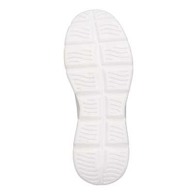 モデロ MODELLO 「リカバリーインソール」搭載で指圧効果により血行を115％促進。Recoveryニットスニーカー　DM6533R WHITE/YELLOW M