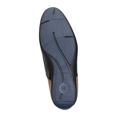 【抗菌消臭機能】モデロ MODELLO  さまざまなシーンに合わせやすい ドレスレザースニーカー DM6922 BLACK/BEIGE 25.0