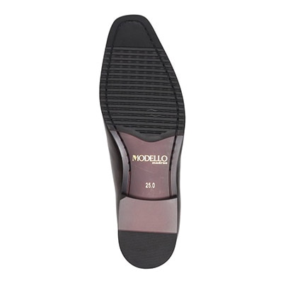 世界初のカバロス加工シリーズモデロ MODELLO 内羽根ストレートチップビジネスシューズ　DM8201 BLACK/GRAY 25.0