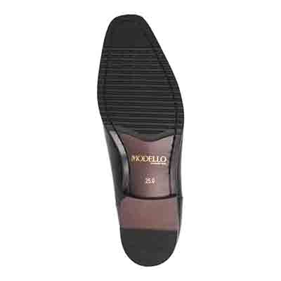 世界初のカバロス加工シリーズ モデロ MODELLO スワールモカ スリッポンビジネスシューズ　DM8203 BLACK 25.0