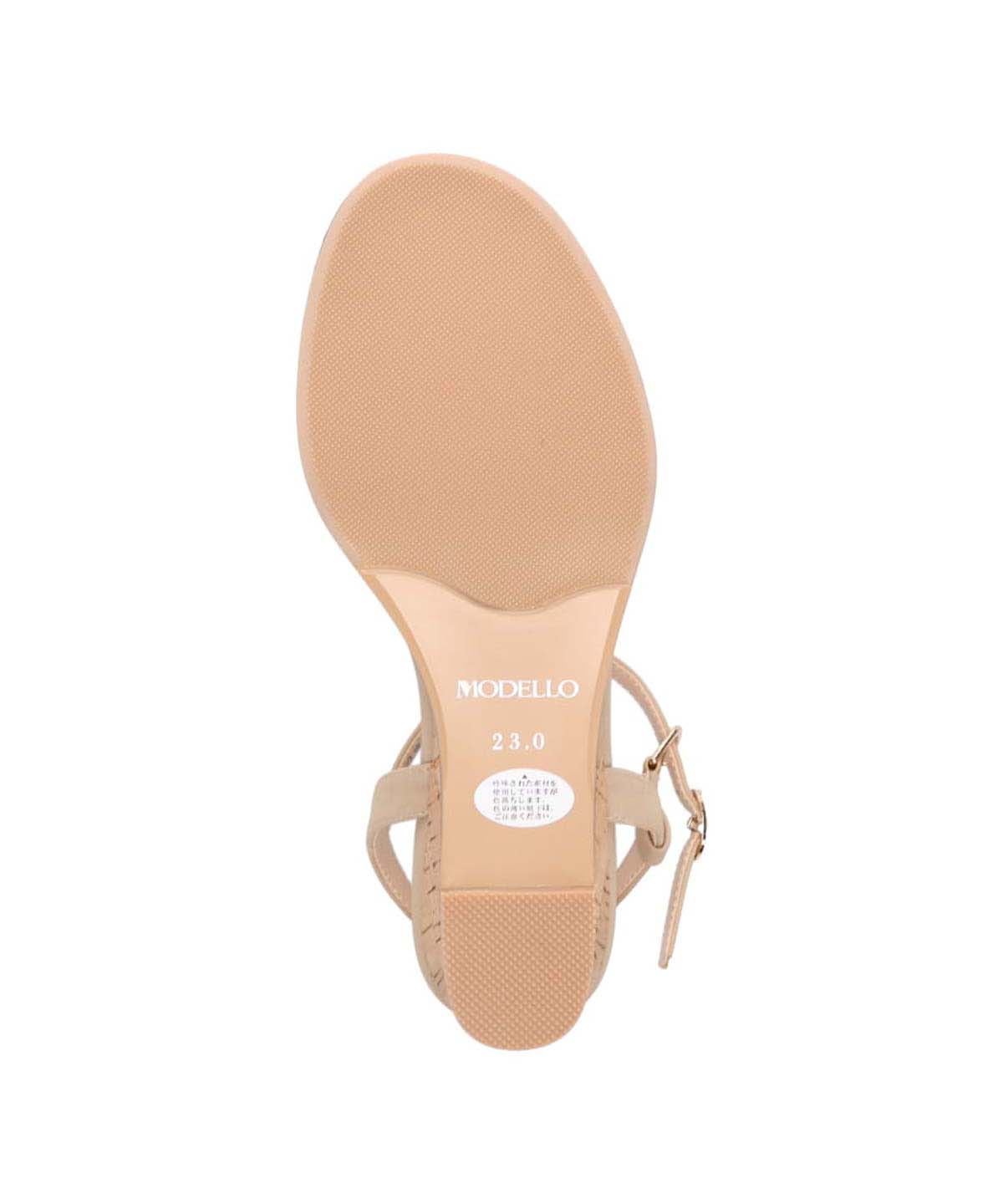 モデロ MODELLO ウェッジサンダル  DML1920 BEIGE-SILKY 23.0