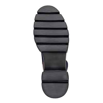 モデロ MODELLO 「Recovery Shiatsu Insole」搭載で指圧効果により血行をよくする。ソフトな素材が足にフィットする 6.5cmヒールのニットブーツ DML5056R NAVY 23.0