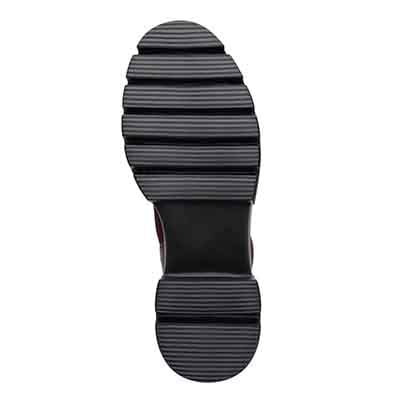 モデロ MODELLO 「Recovery Shiatsu Insole」搭載で指圧効果により血行をよくする。ソフトな素材が足にフィットする 6.5cmヒールのニットブーツ DML5056R WINE 23.0