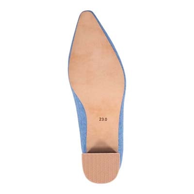 モデロ MODELLO 「リカバリーインソール」搭載で指圧効果により血行を115％促進。Recoveryポインテッドパンプス　DML5505R BLUE-TX 23.0