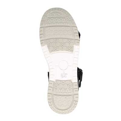 モデロ MODELLO 「リカバリーインソール」搭載で指圧効果により血行を115％促進。Recoveryクロスベルトプラットフォームサンダル　DML6064R BLACK/C 23