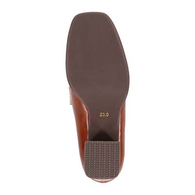 モデロ MODELLO 「リカバリーインソール」搭載で指圧効果により血行を115％促進。Recoveryチャンキーヒールローファー　DML6065R BROWN/C 23.0