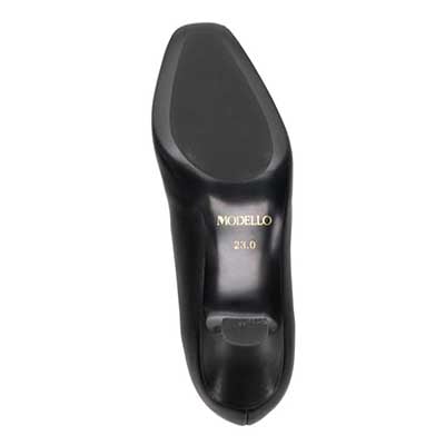 【撥水仕様】モデロ MODELLO 特許 metaインソール搭載 5.5cm 万能スクエアトゥパンプス　DML8800MT BLACK 23.0