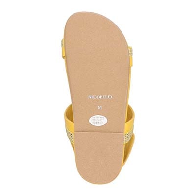 モデロ MODELLO フットベッドミッドソールサンダル　DML8808 YELLOW M（23～23.5）