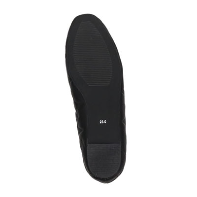 モデロ MODELLO 「Recovery Shiatsu Insole」搭載で指圧効果により血行を115％促進。【撥水仕様】 0.5ｃｍヒール バレエシューズ  DML8814R BLACK 23.0