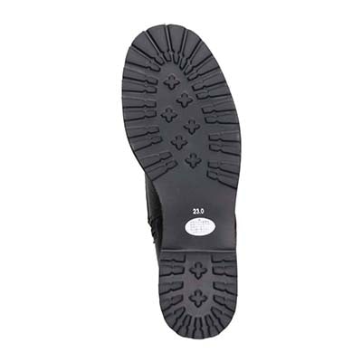 モデロ MODELLO 「Recovery Shiatsu Insole」搭載で指圧効果により血行をよくする。3.5cmヒール カジュアルレースアップミドルブーツ DML8821R BLACK 23.0
