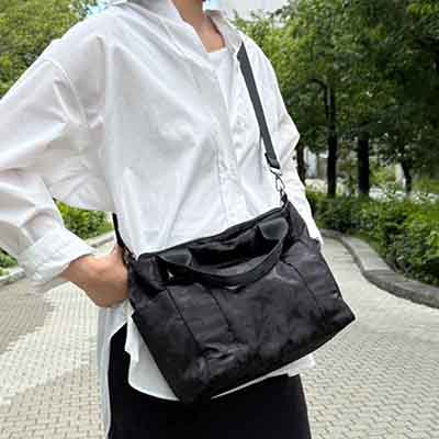 モデロ MODELLO　軽量ナイロン 2WAY マルチポケットトートバッグ　DMLB116 BLACK-PR FREE