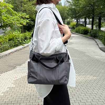 モデロ MODELLO　軽量ナイロン 2WAY マルチポケットトートバッグ　DMLB116 GRAY FREE