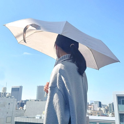 モデロ MODELLO 女性に嬉しいちょっと大きめサイズの風に強い折りたたみ傘　DMLB300 OFF-WHITE FREE