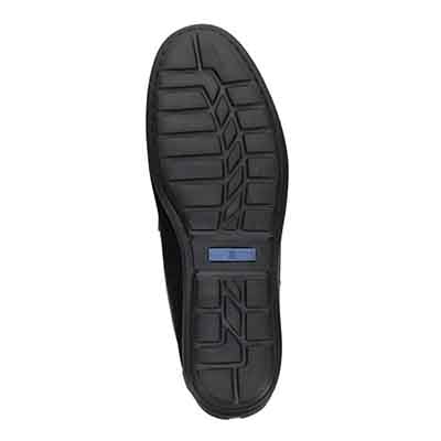 ランバンオンブルー LANVIN en Bleu 「Recovery Shiatsu Insole」搭載で指圧効果により血行をよくする。レザーカジュアルローファー　EB5000XR BLACK-VELOURS 25.0