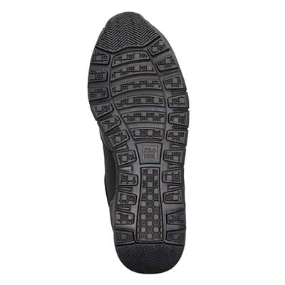 【4cm4時間防水設計】エル スポーツ ELLESPORT スッと履けるクイックフィット　レイン仕様  ニットレースアップスニーカー　ESP12595 BLACK 23.0