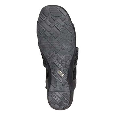 エル スポーツ ELLESPORT メッシュ調ウェッジサンダル　ESP12740 BLACK 23.0