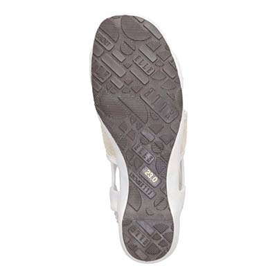 エル スポーツ ELLESPORT メッシュ調ウェッジサンダル　ESP12740 WHITE-METALLIC 23.0