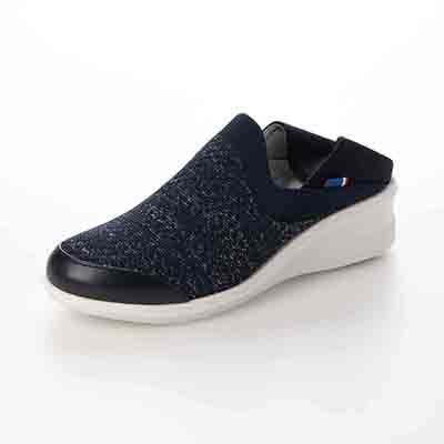 エル スポーツ ELLESPORT ニット編みウェッジスリッポンシューズ  ESP14704 BEIGE 23.0