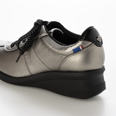 エル スポーツ ELLESPORT レースアップウェッジスニーカー　ESP14707 ETHANE 23.0