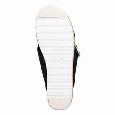 HIROKO KOSHINO 大人可愛いジュート調 グリッターサンダル　HKL1500 BLACK M　(23.0～23.5)