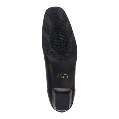 【防滑ソールタイプ】HIROKO KOSHINO  ベーシックローヒールパンプス　HKL5154H BLACK 23.0