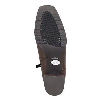 HIROKO KOSHINO 上質な羊革と足首の金具で高級感UP　ショートブーツ　HKL8006 D-BROWN 23.0