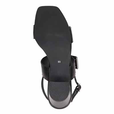 HIROKO KOSHINO 安定の太めヒール バックストラップ 5.5cmヒールサンダル　HKL8009 BLACK 23