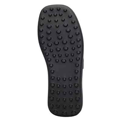 HIROKO KOSHINO 上品なバックル付き厚底サンダル　HKL8011 BLACK M　(23.0～23.5)