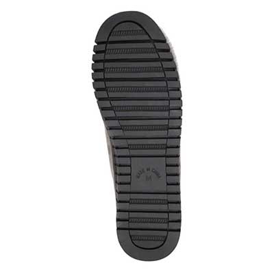 【撥水加工】HIROKO KOSHINO FEMME　モカにファーをあしらったフェミニンテイスト モカシンシューズ　HRL1010 GRAY M　(23.0～23.5)