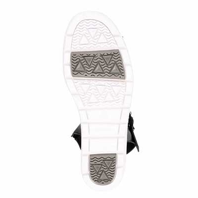 HIROKO KOSHINO FEMME　ウエッジソールグルカサンダル　HRL2006 BLACK M　(23.0～23.5)