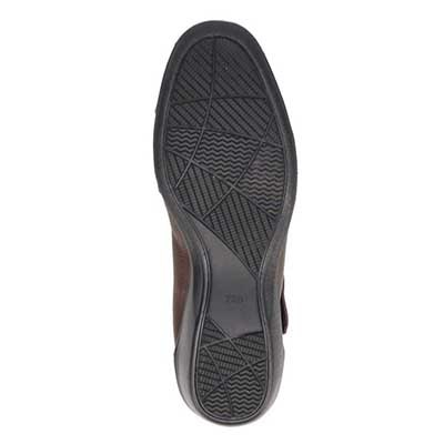 【撥水加工】HIROKO KOSHINO FEMME　超軽量ウエッジソール カジュアルパンプス　HRL2008 D-BROWN 23.0