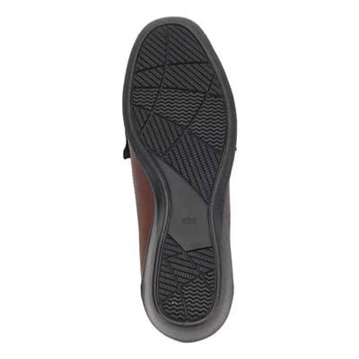 【撥水加工】HIROKO KOSHINO FEMME　超軽量ウエッジソール カジュアルモカシンパンプス　HRL2009 D-BROWN 23.0