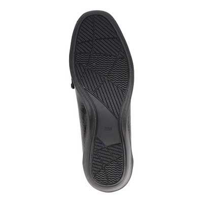 【撥水加工】HIROKO KOSHINO FEMME　超軽量ウエッジソール カジュアルモカシンパンプス　HRL2009 GRAY-ENAMEL 23.0