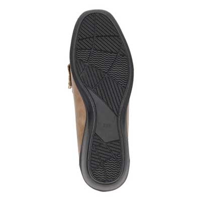 【撥水加工】HIROKO KOSHINO FEMME　超軽量ウエッジソール カジュアルモカシンパンプス　HRL2009 OAK 23.0