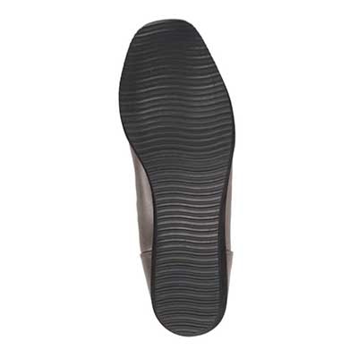 【撥水加工】HIROKO KOSHINO FEMME　超軽量、シャーリングウエッジパンプス　HRL2012 D-GRAY 23.0