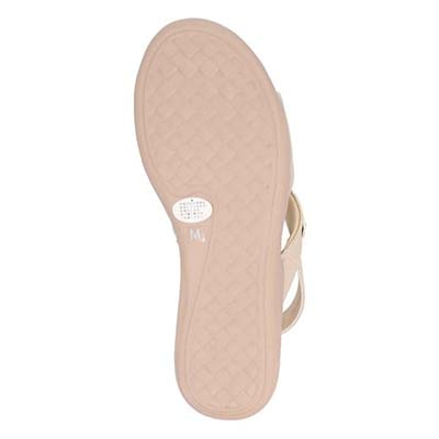 HIROKO KOSHINO FEMME 屈曲性のある6cmウェッッジソールサンダル　HRL5000 GOLD M　(23.0～23.5)