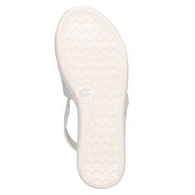 HIROKO KOSHINO FEMME 屈曲性のある6cmウェッッジソールサンダル　HRL5000 SILVER M　(23.0～23.5)