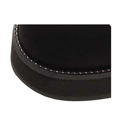 HIROKO KOSHINO FEMME　あたたかさと華やかさを両立 ファー付きスエードショートブーツ　HRL5006 BLACK 23.0