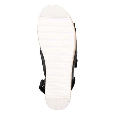 HIROKO KOSHINO FEMME キルティング&ジュート風の厚底ソールが大人可愛いサンダル　HRL6000 BLACK M　(23.0～23.5)