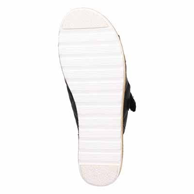 HIROKO KOSHINO FEMME モードなキルティングと輝くバックル。歩きやすさを兼ね備えたフットベッドサンダル　HRL6001 BLACK M　(23.0～23.5)