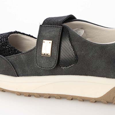 HIROKO KOSHINO FEMME きらめくラインストーンのメリージェーン HRL7002 BLACK 23.0